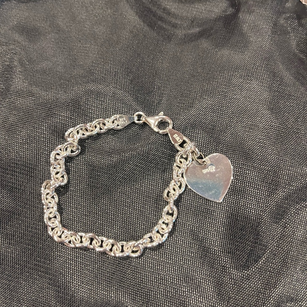 Silver Heart Charm Bracelet